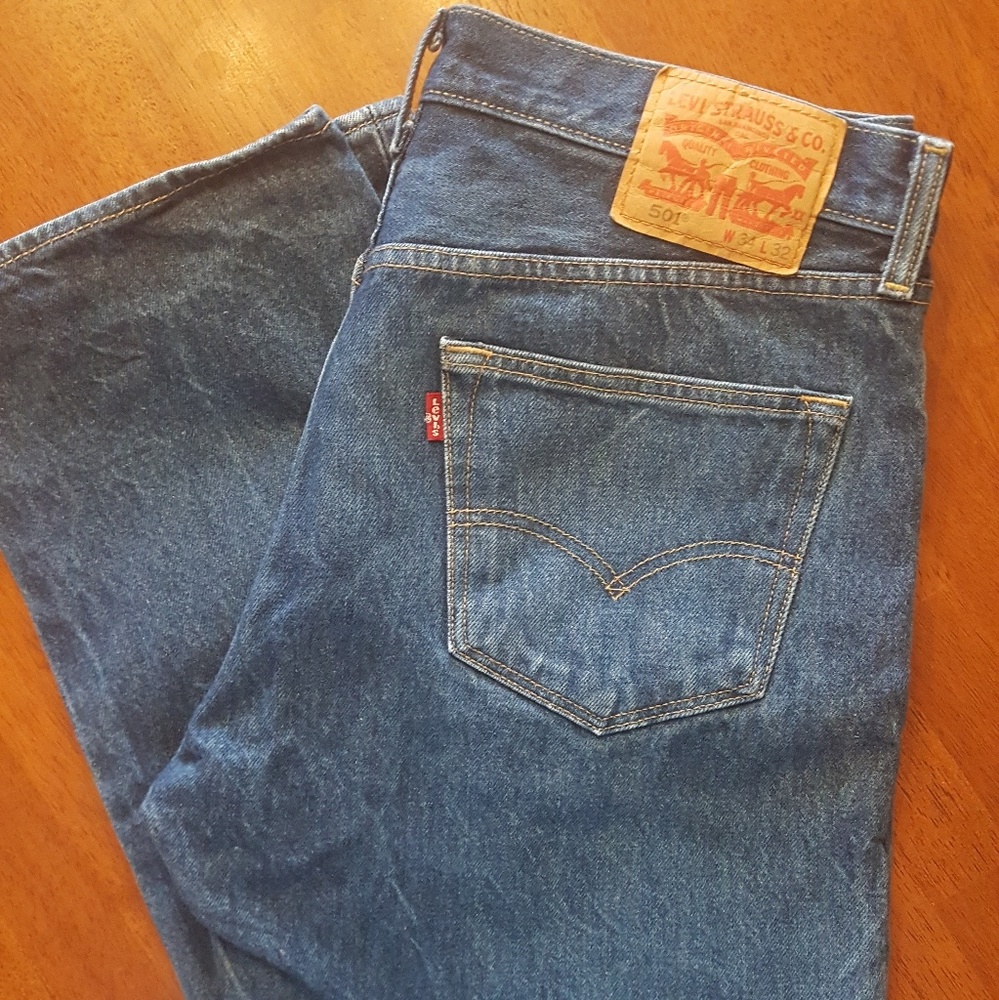 2 pair Levi's 501 jeans 34 W x 32 L
